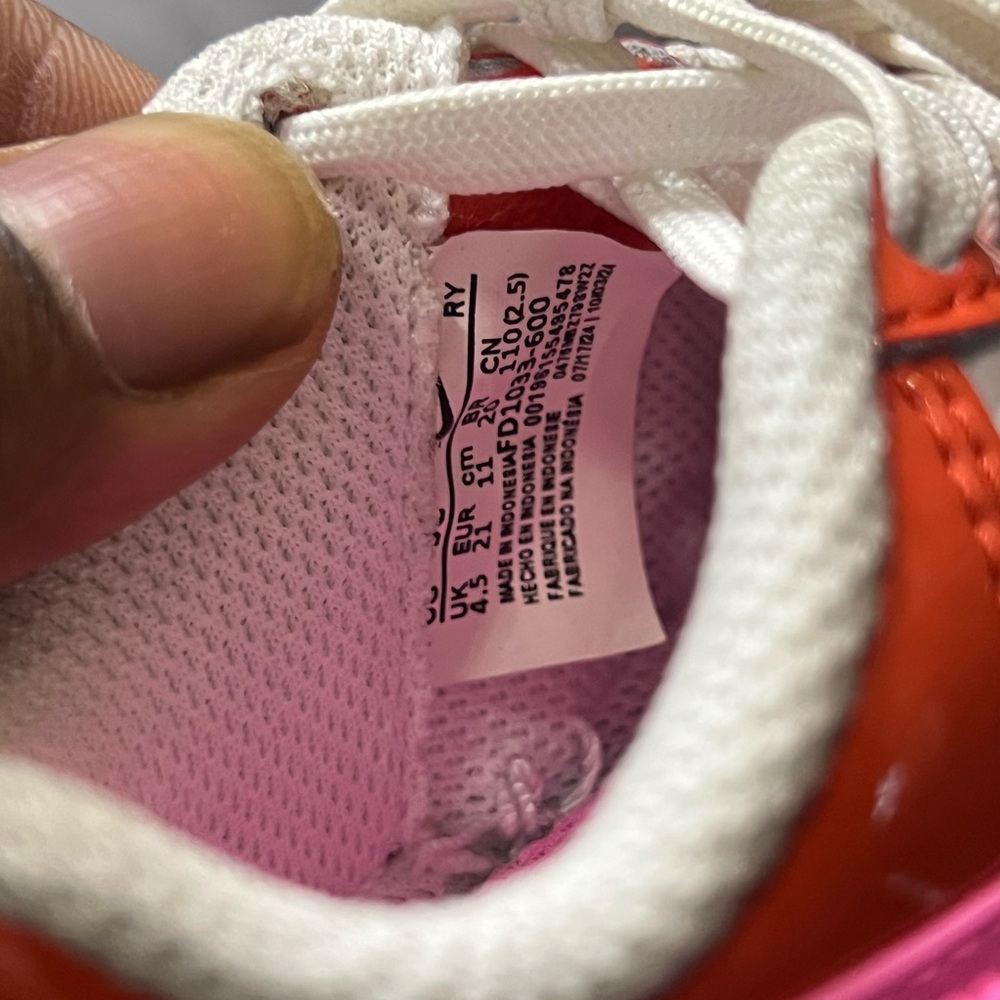 Nike Kids' Orange and White Sneakers